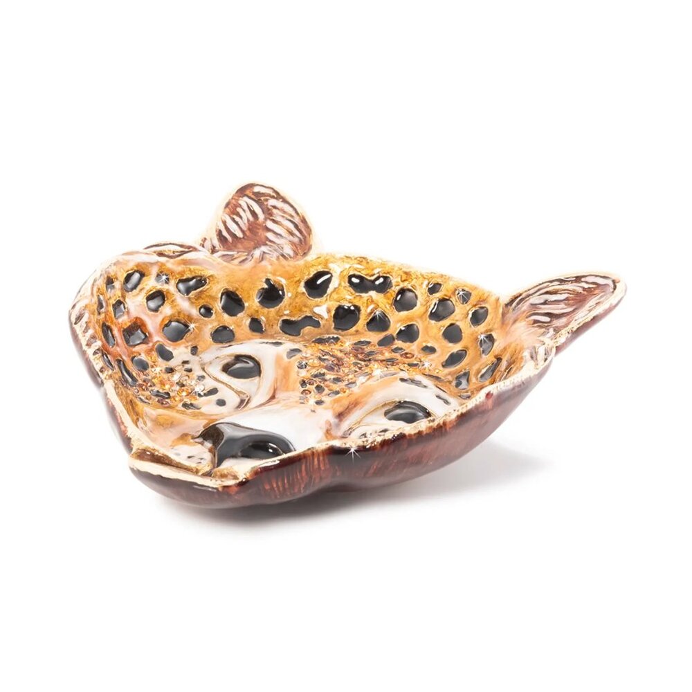 Neiman Marcus Jay Strongwater Swarovski Crystal Leopard Trinket Tray - Picture 2 of 2
